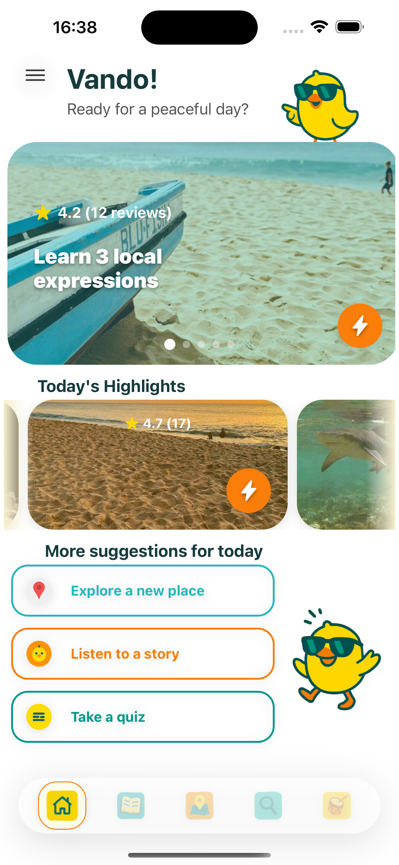 Home screen