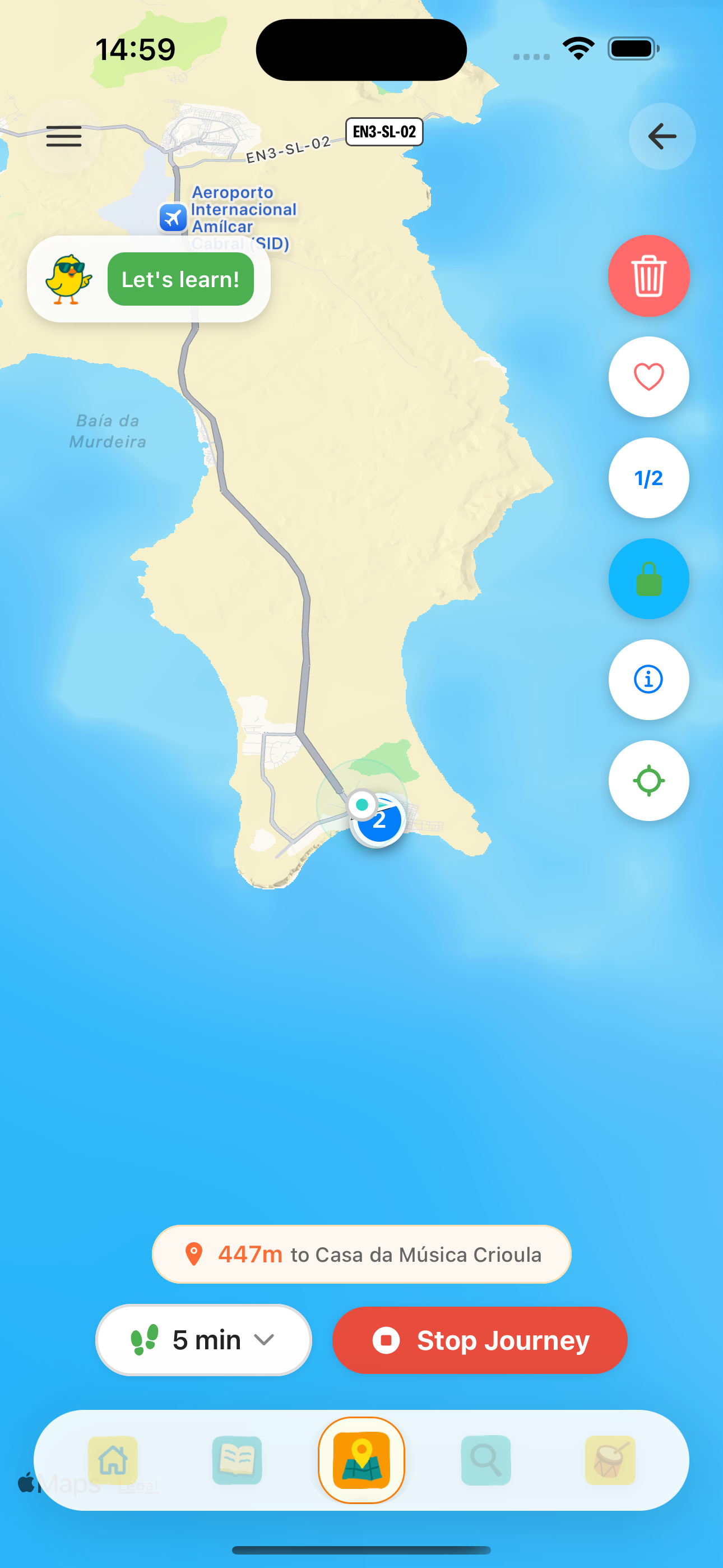 Map Out screen
